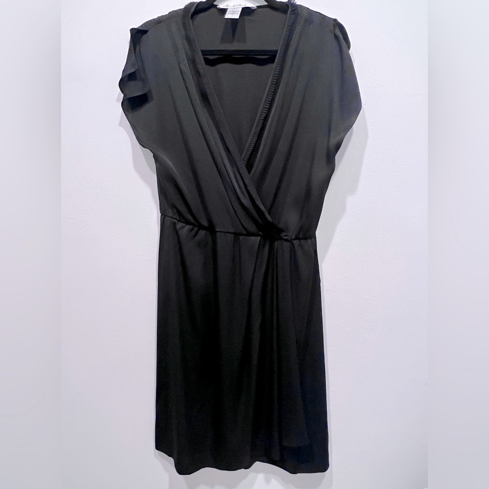 Diane Von Furstenberg - Black silk “Mateo” faux wrap dress